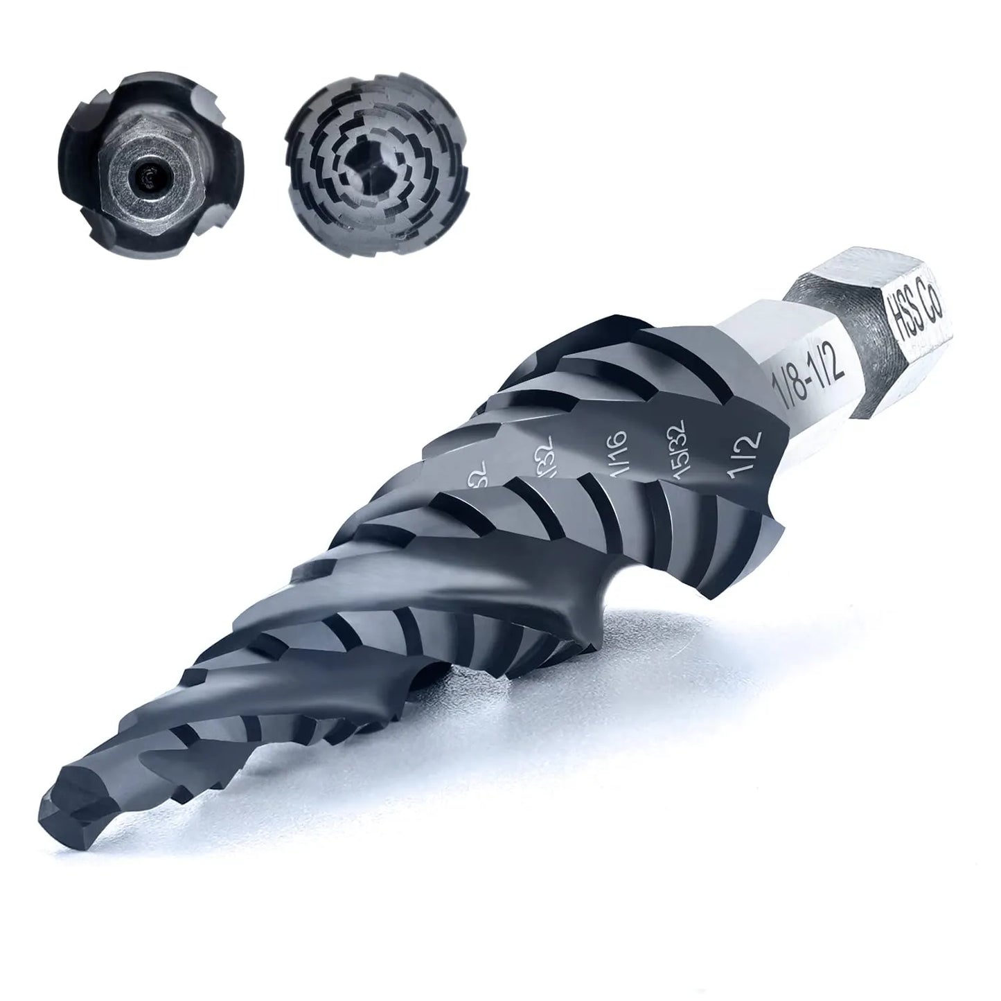 M35 Cobalt Four Spiral Flute Step Drill Bit