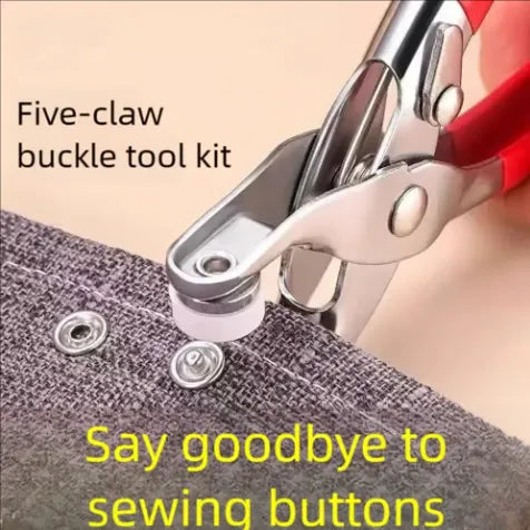 🔥100pcs Invisible Colored Metal Buckle & Manual Pressure Pliers Kit