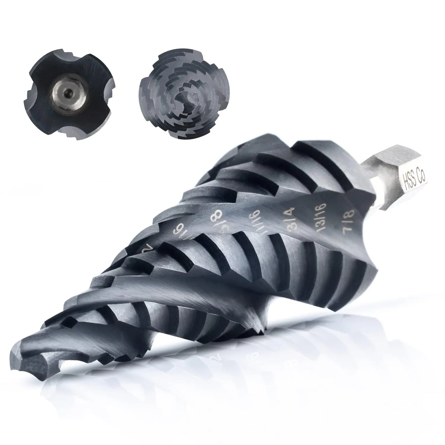 M35 Cobalt Four Spiral Flute Step Drill Bit