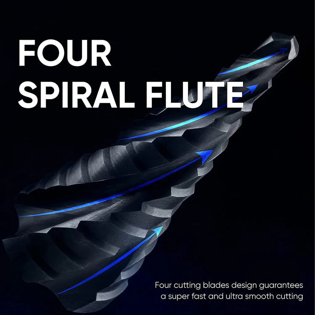 M35 Cobalt Four Spiral Flute Step Drill Bit